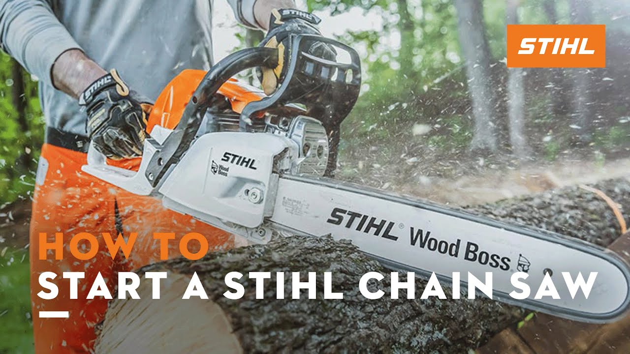 how to start a stihl chain saw