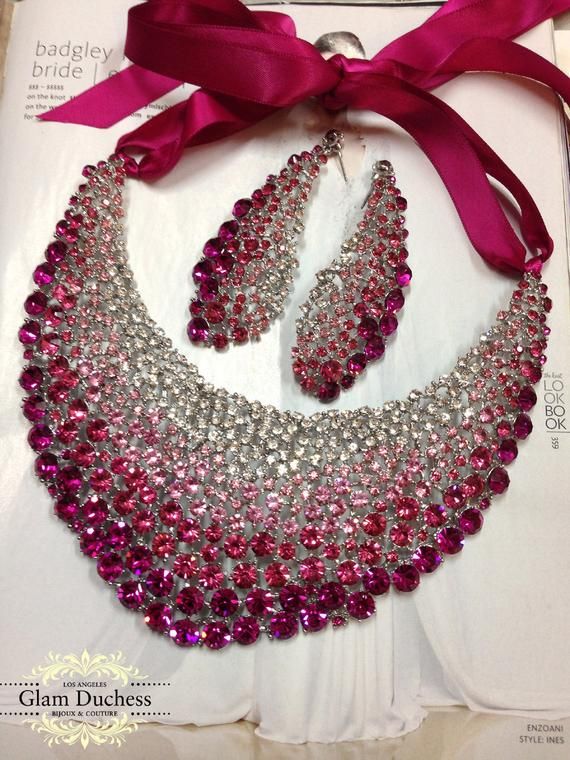 hot pink jewelry sets