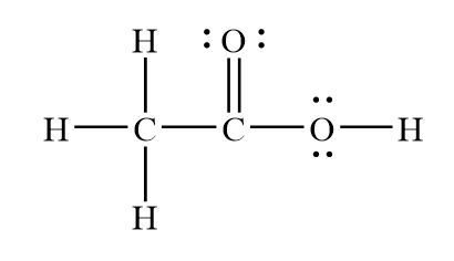 draw the lewis structure for acetic acid