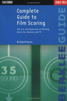 complete guide to film scoring richard davis pdf