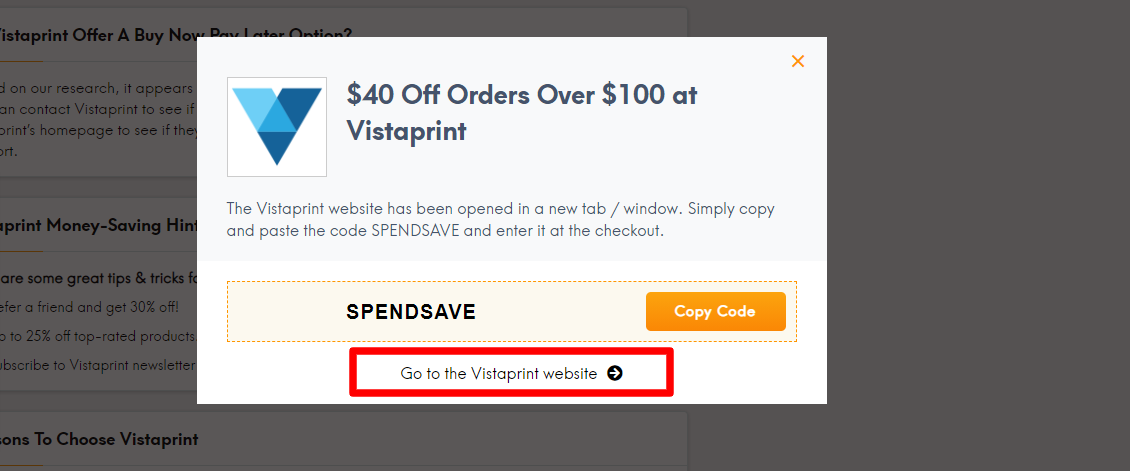 vistaprint code promo 50