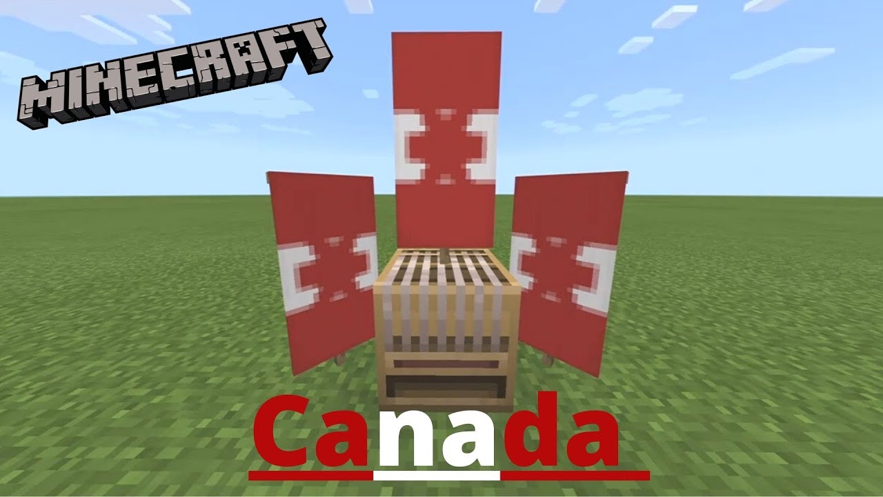 minecraft canadian flag banner