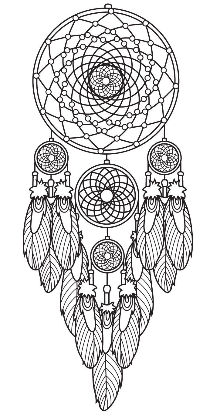 dream catcher coloring page