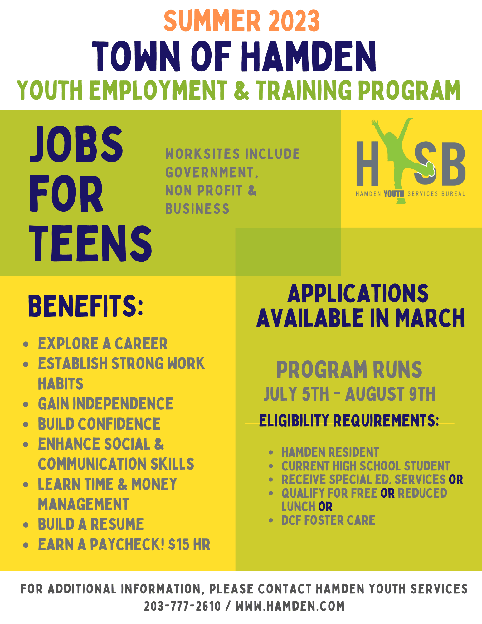 summer jobs for teens near me