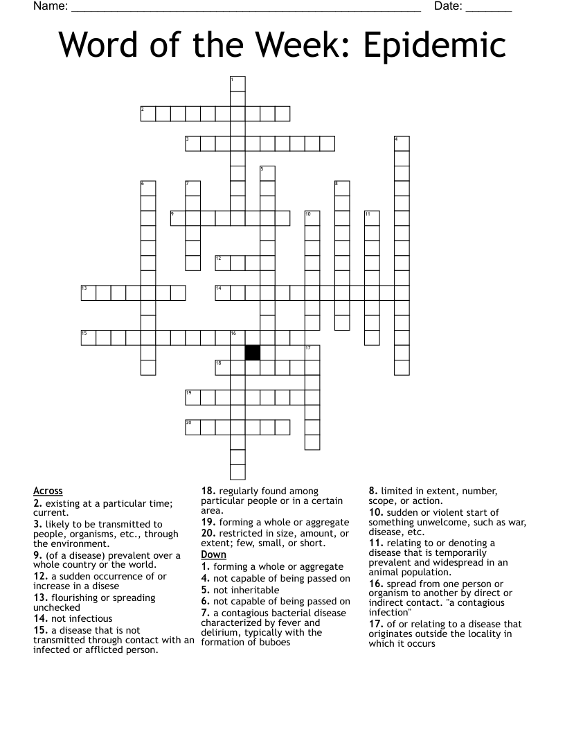 widespread crossword