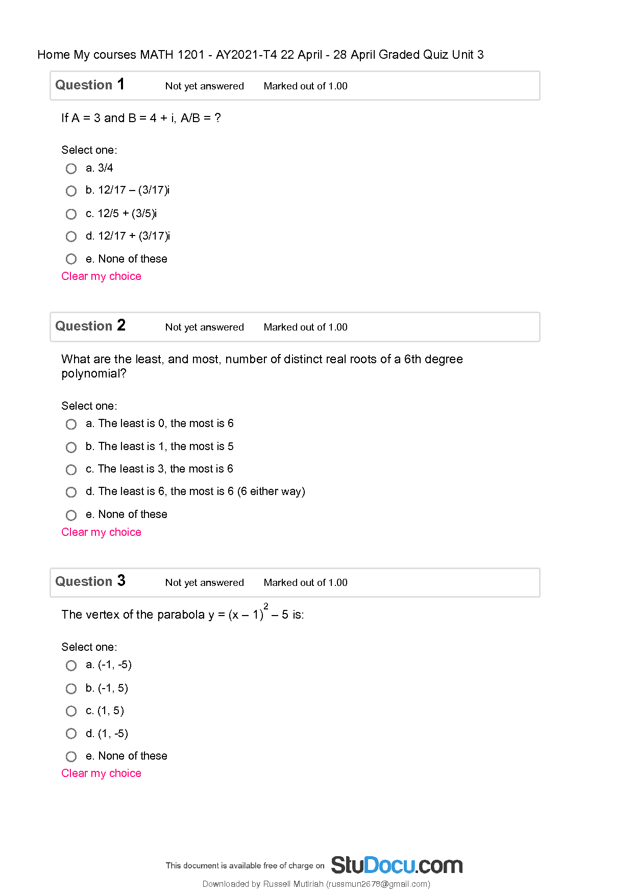 graded quiz unit 3