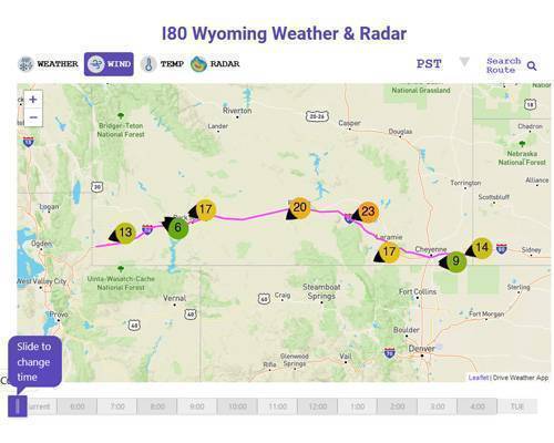 weather forecast for i-80 in wyoming