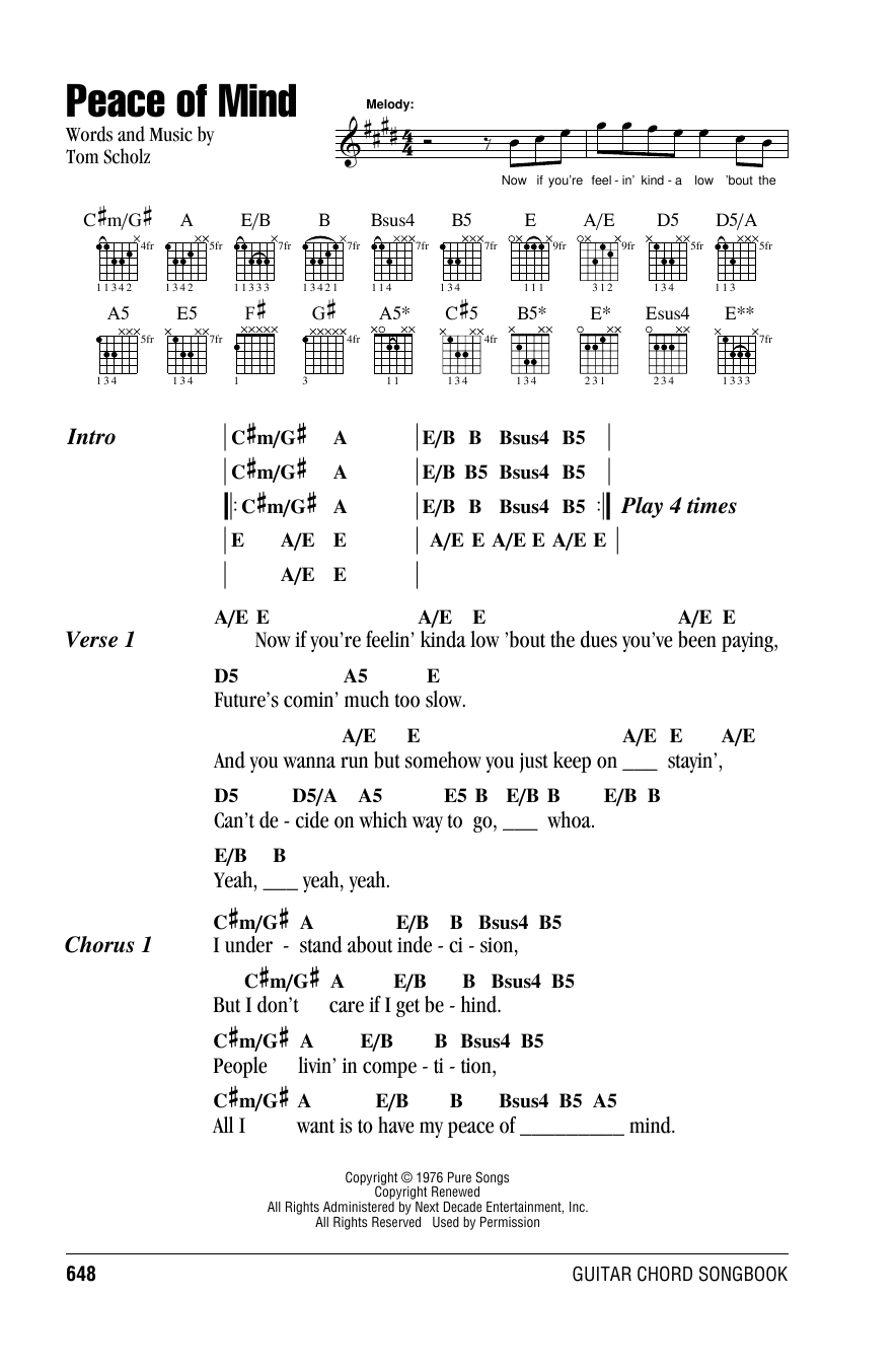 peace hillsong chords