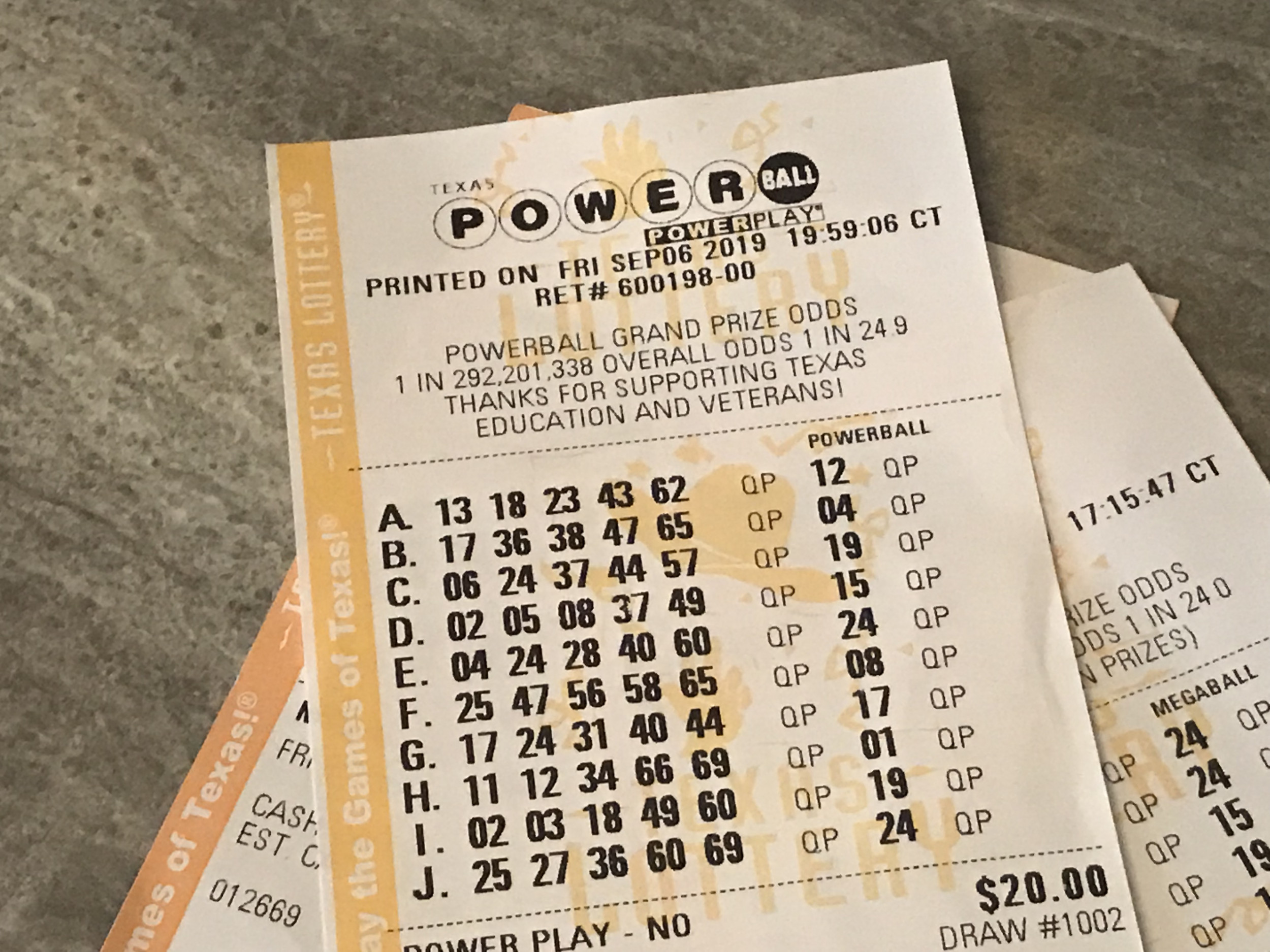 past powerball raffle numbers