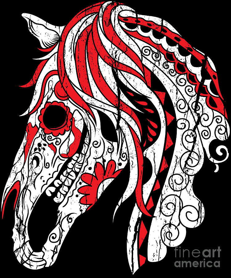 sugar skull horse