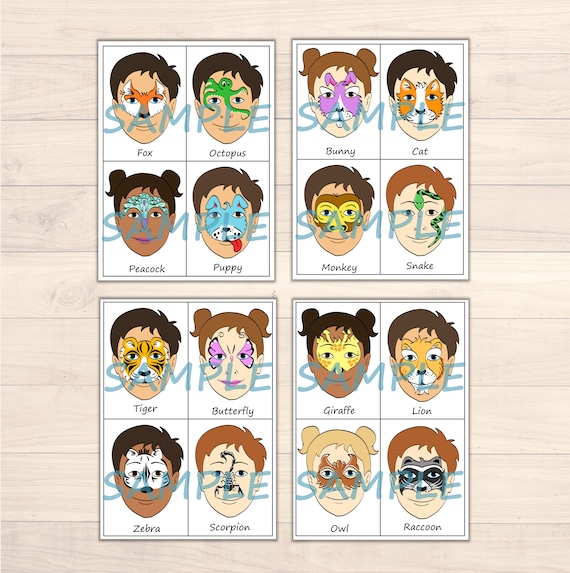 simple face painting designs printable