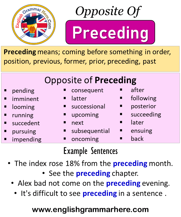 preceeding synonym