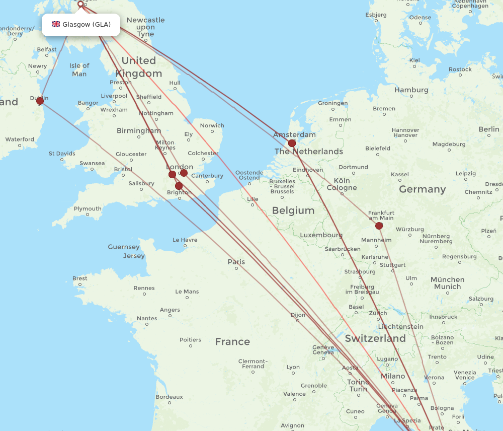 glasgow to rome flight time