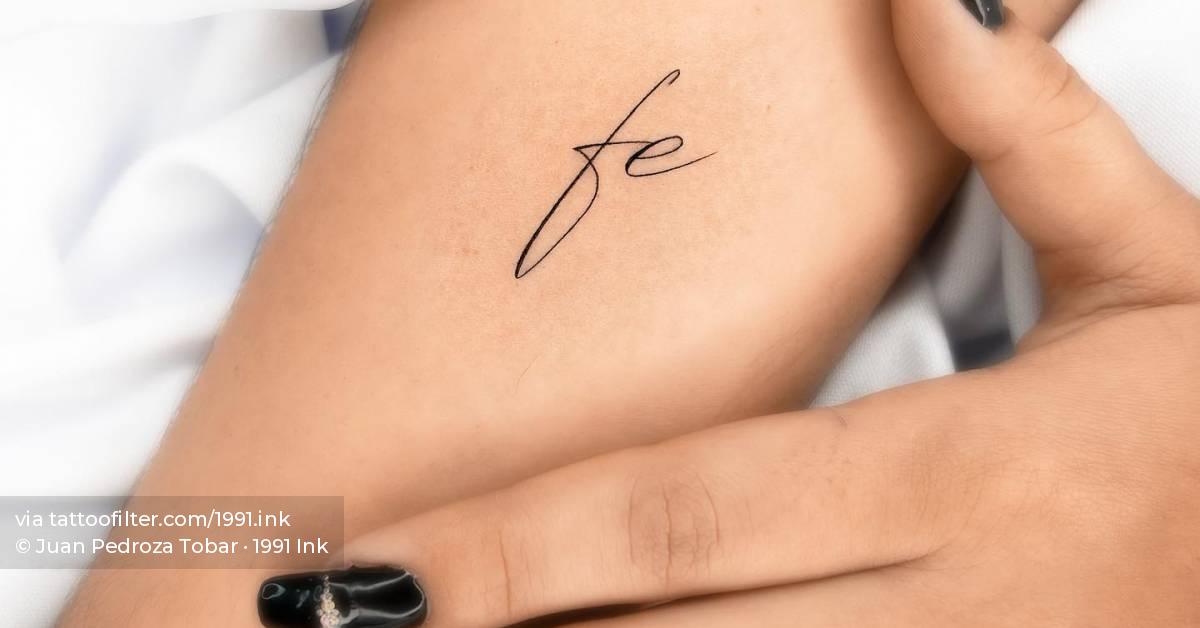 tatuajes palabra fe