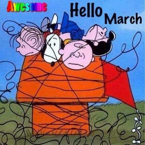 hello march snoopy