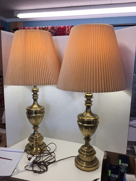 value of old brass lamps