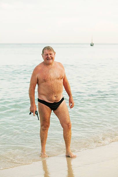 old man in speedo