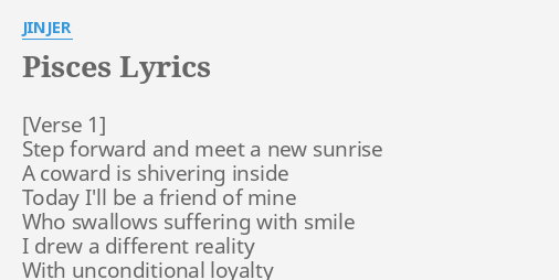 jinjer pisces lyrics