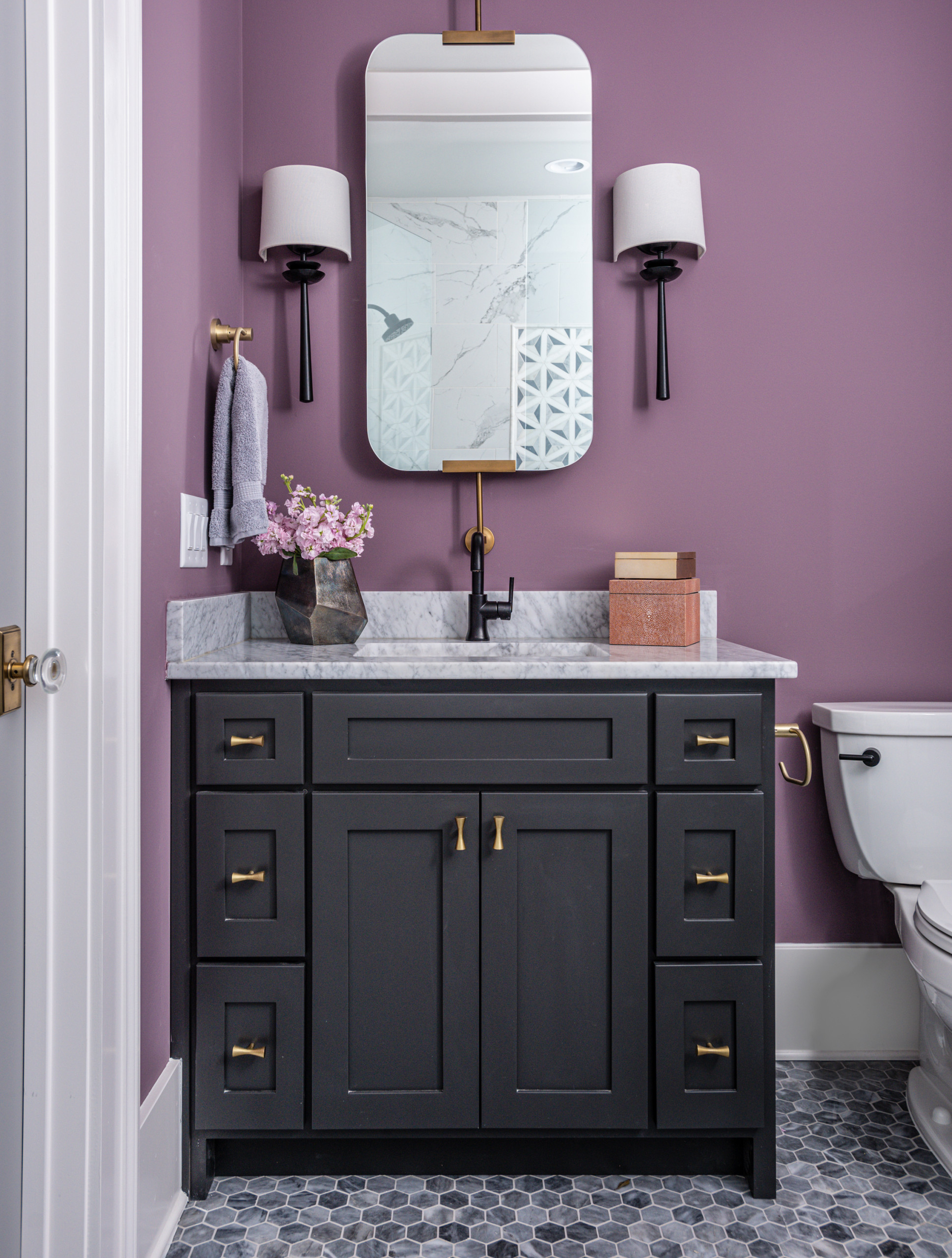 purple bathroom