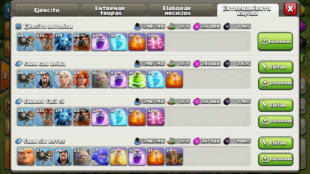 ejercitos coc