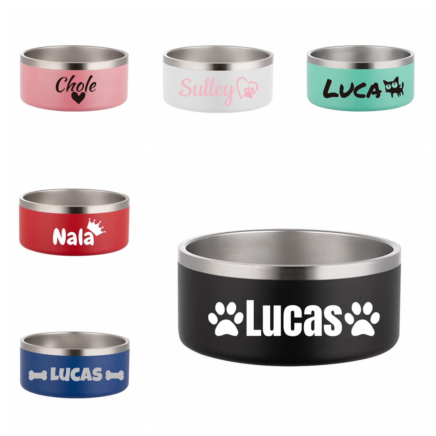 custom name dog bowls