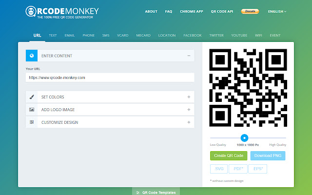 qr monkey code generator