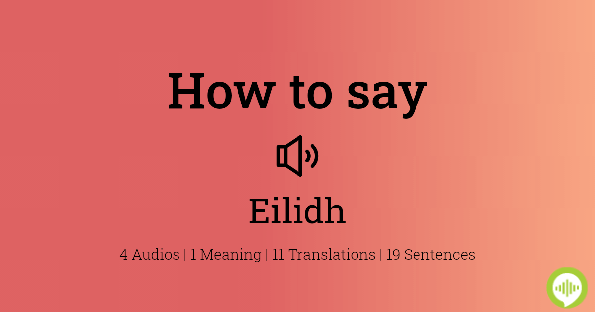 eilidh pronunciation