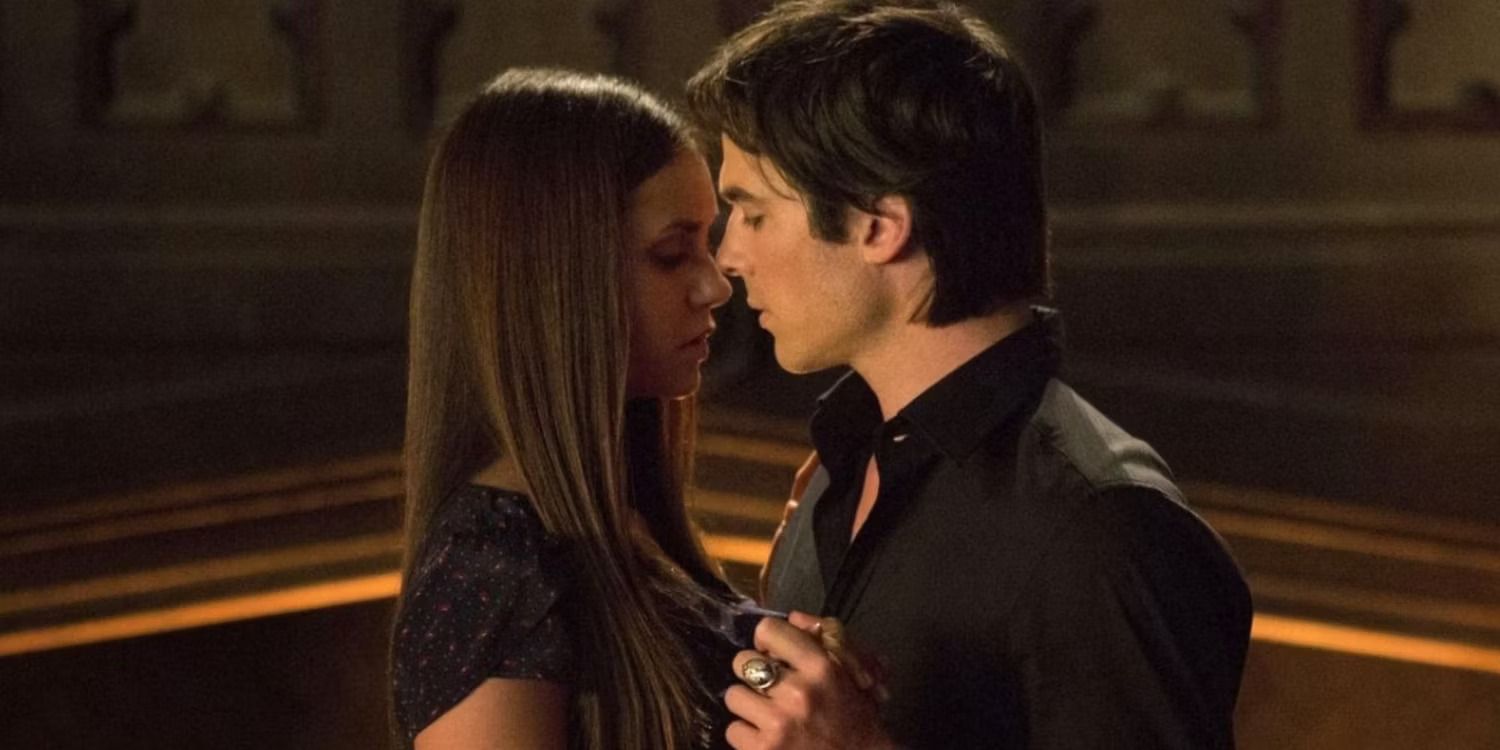 what episode does elena and damon get together