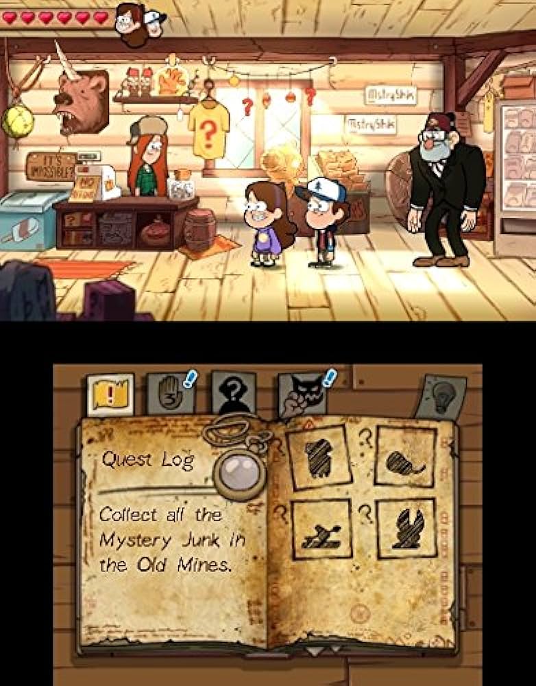 gravity falls 3ds game