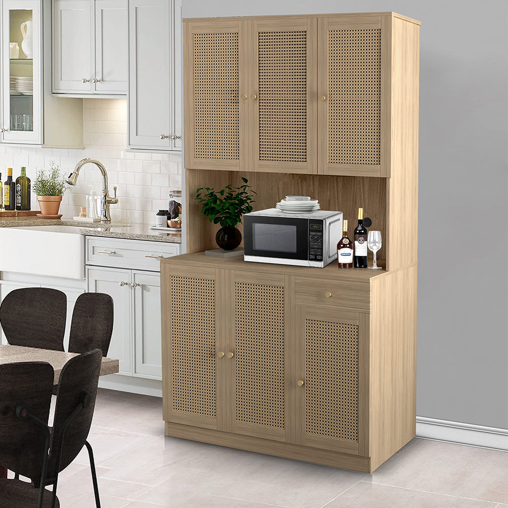 rattan pantry cabinet