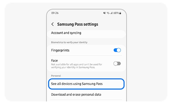 samsung pass kapatma