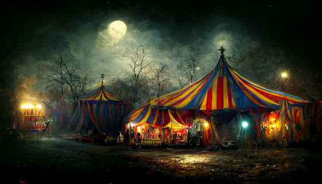 creepy circus tent