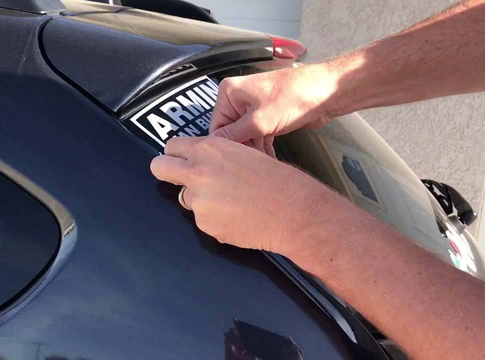 remove a decal from a car