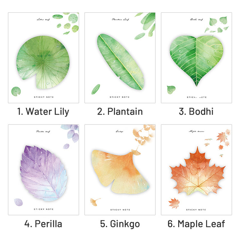 leaf sticky notes