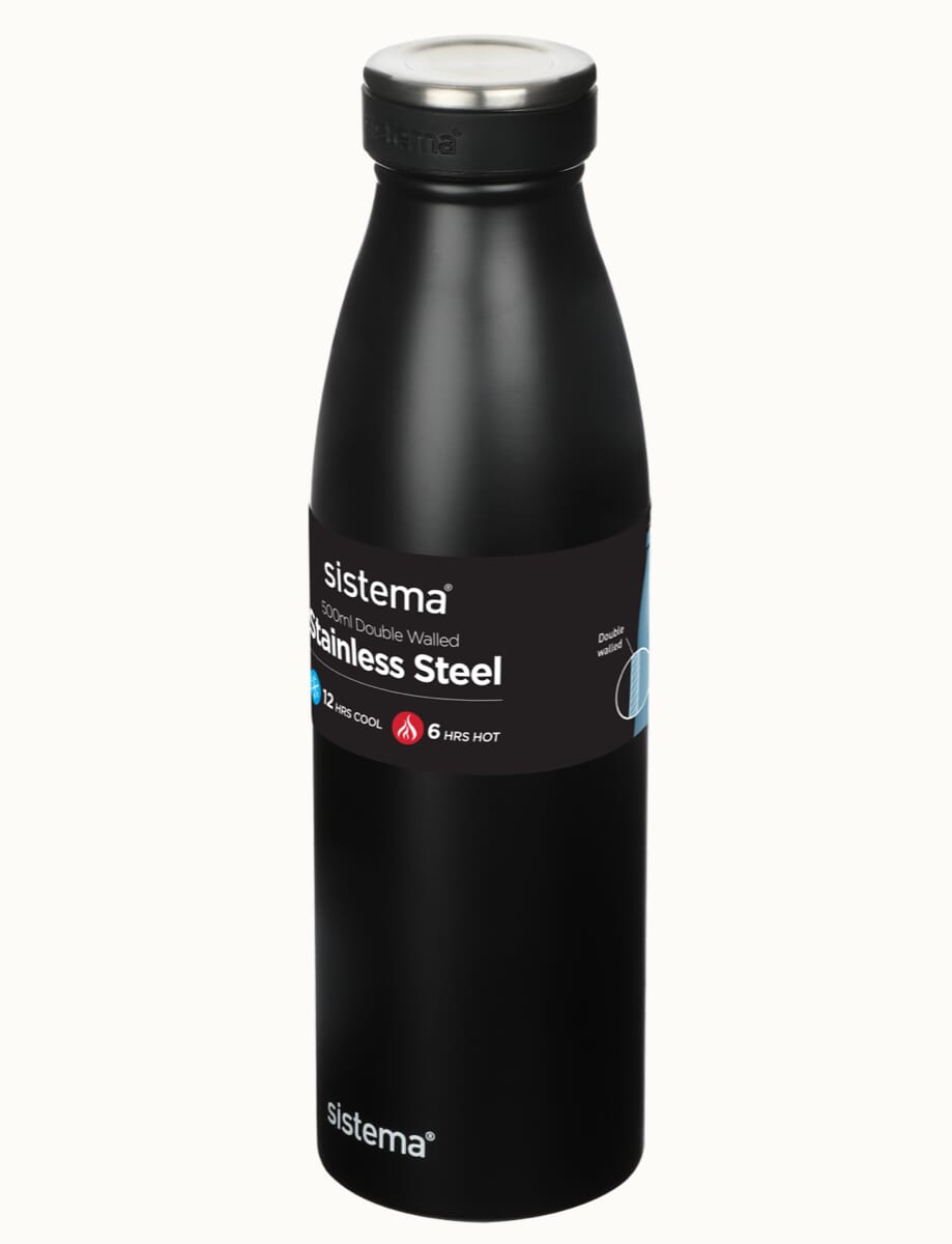 sistema metal water bottle