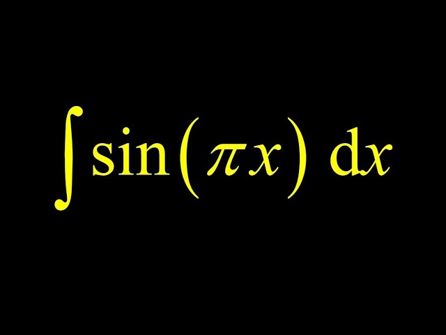 integral of sin pi x