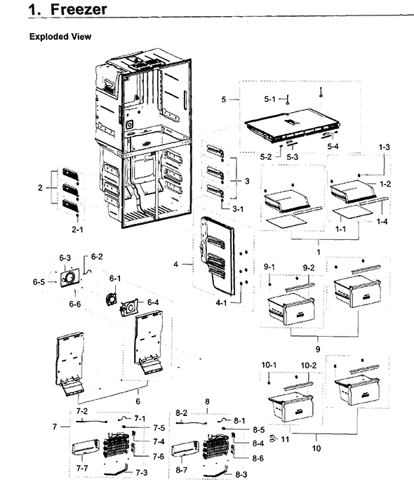 samsung fridge parts