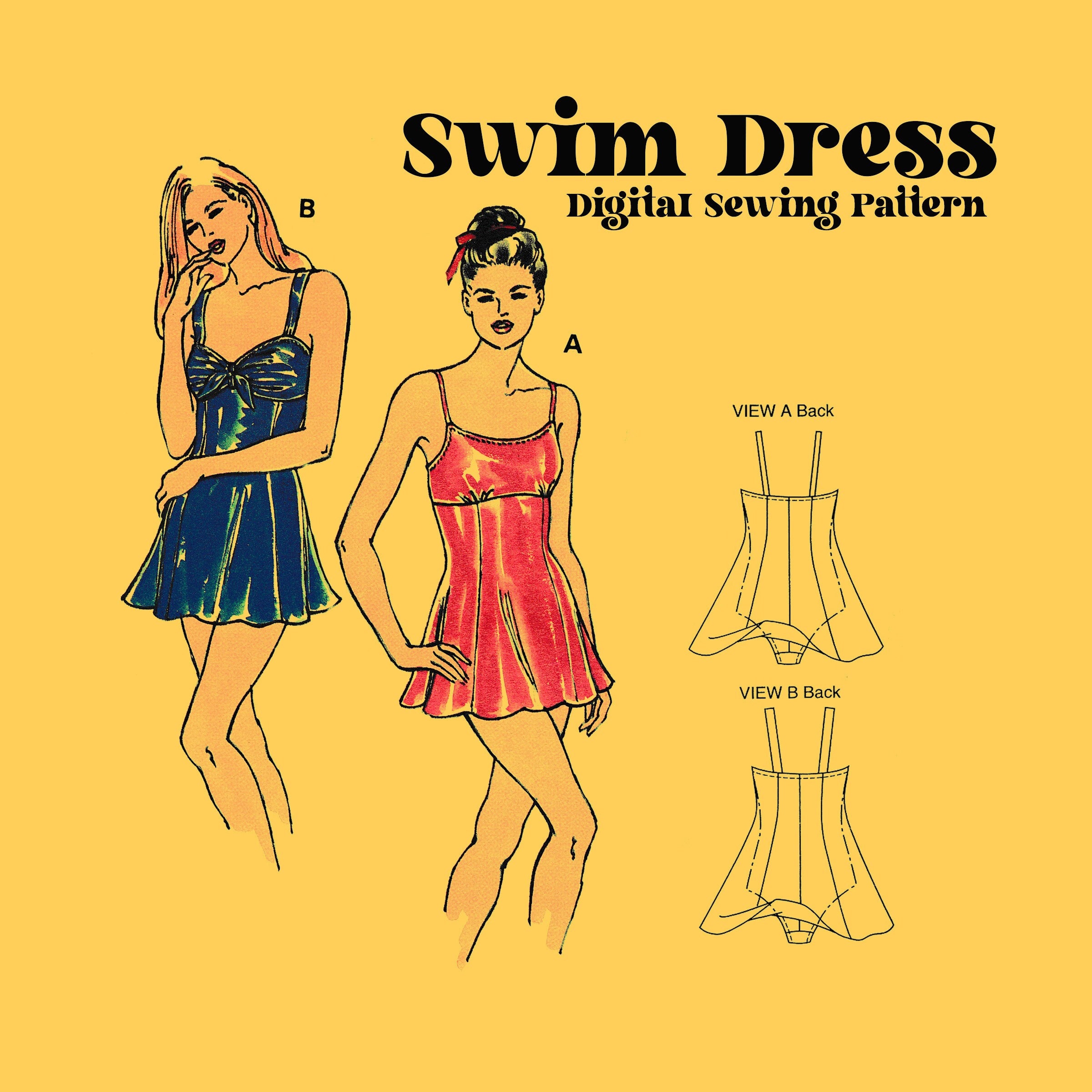 swim dress sewing pattern