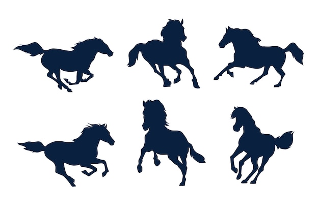 horse silhouette vector