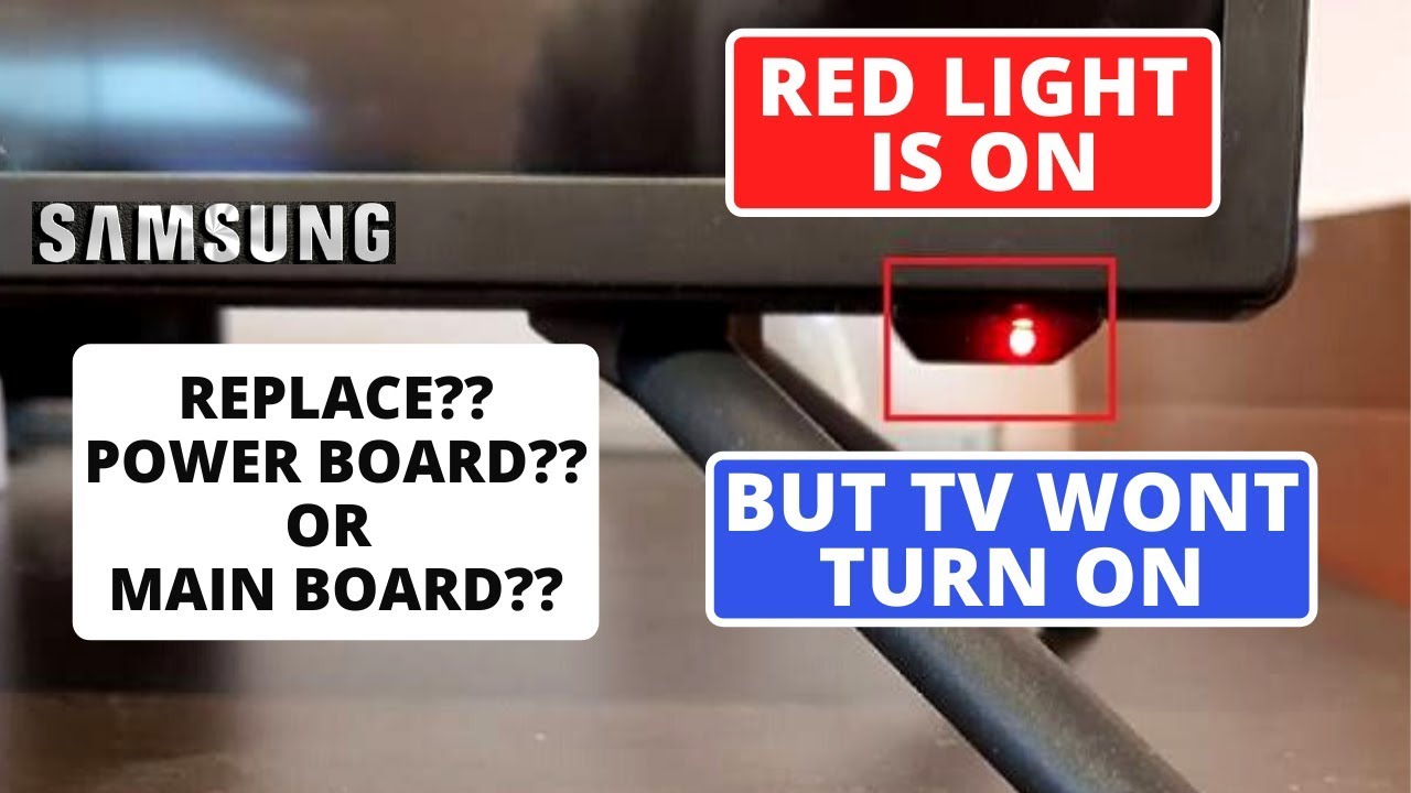 flashing red light on samsung tv