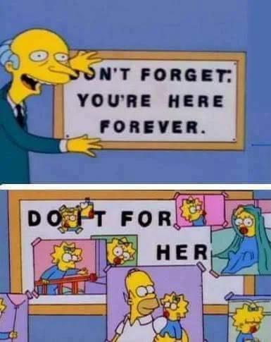 you are here forever simpsons