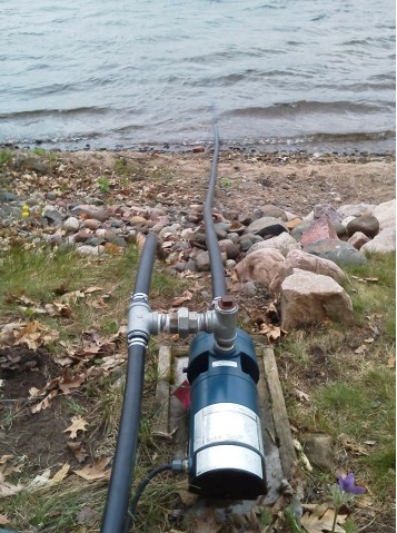 irrigation pump from lake