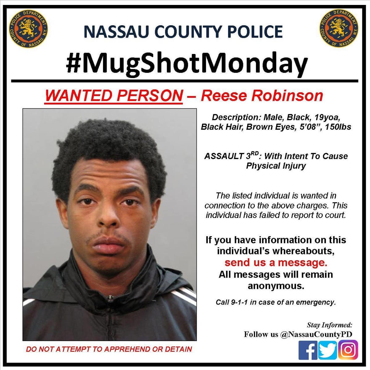 nassau county last 90 days mugshots