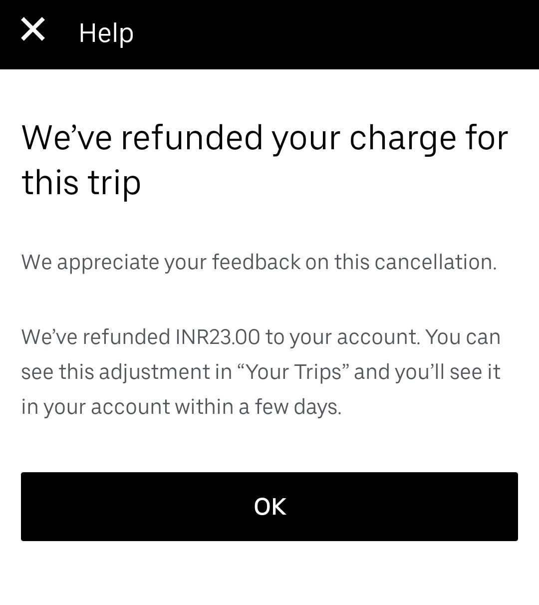 does uber charge for cancelled rides