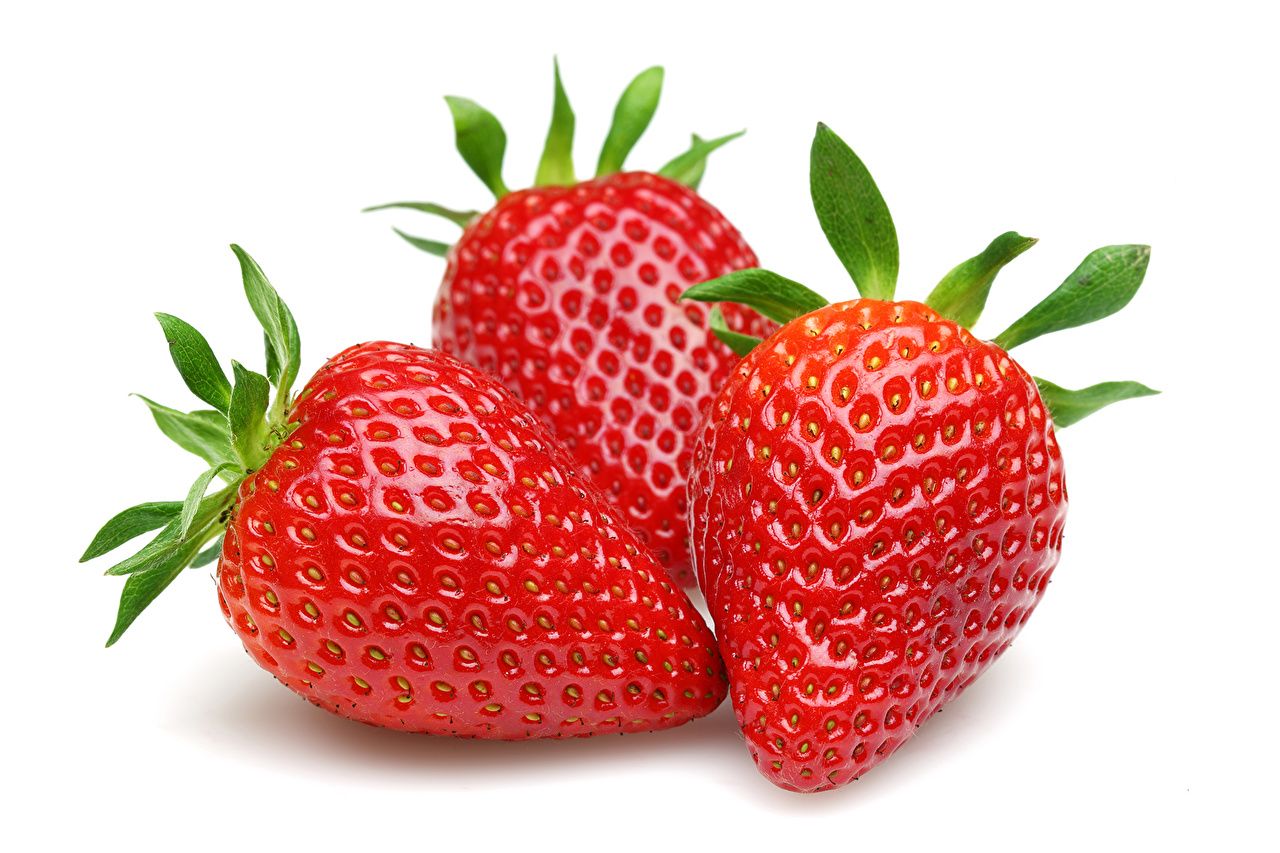 strawberry on white background