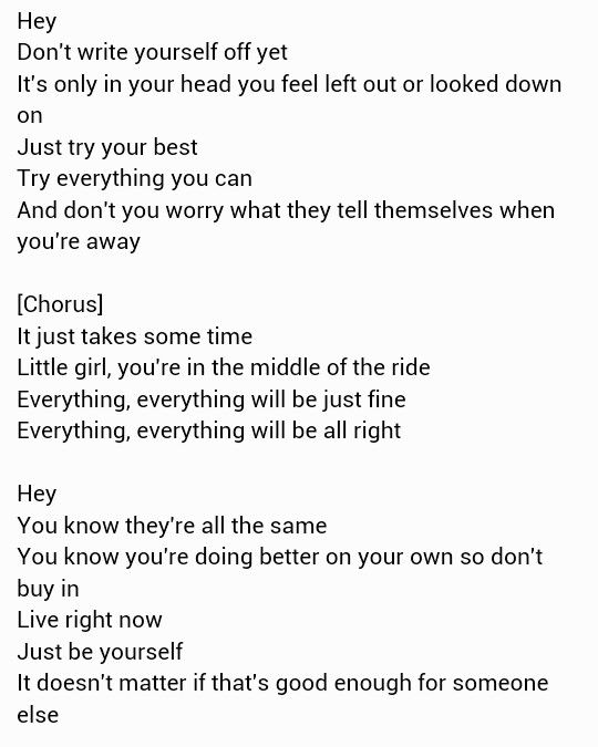 the middle lyrics