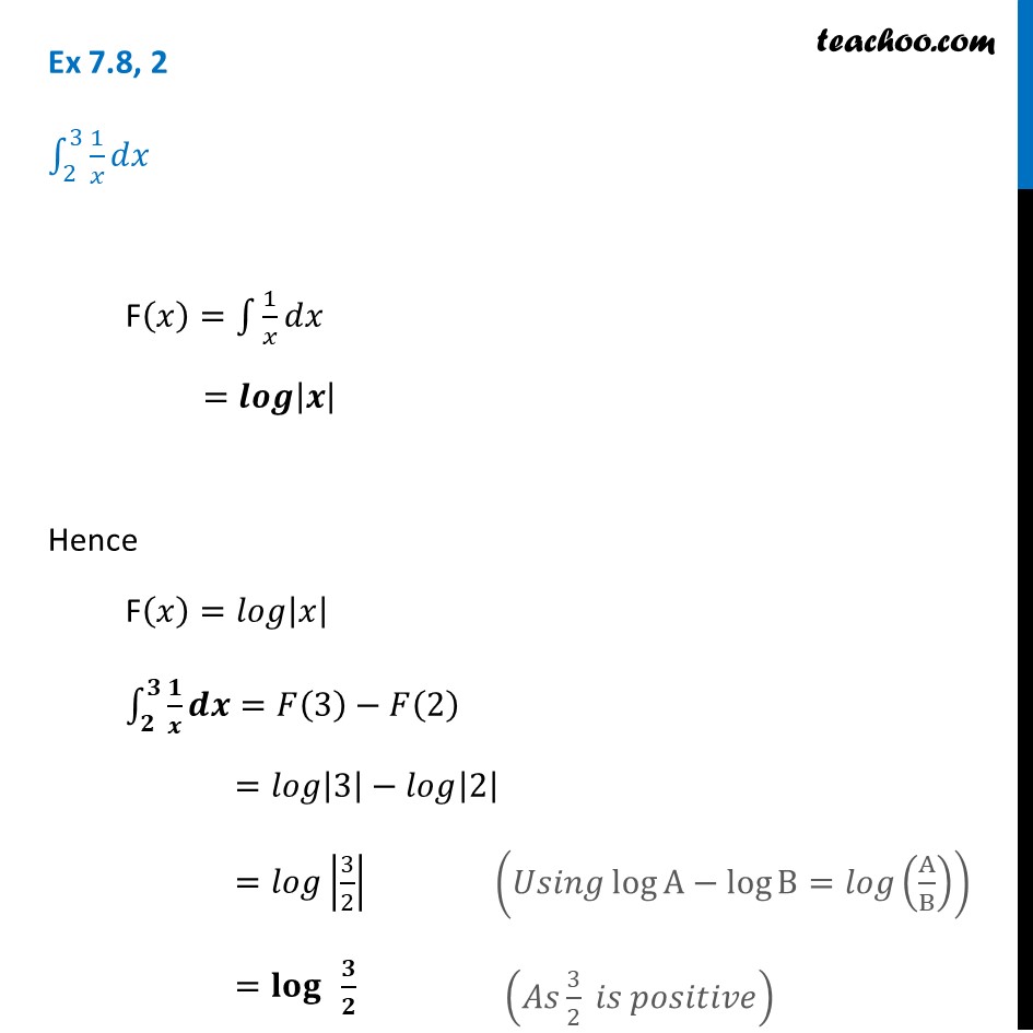 integral 1/x