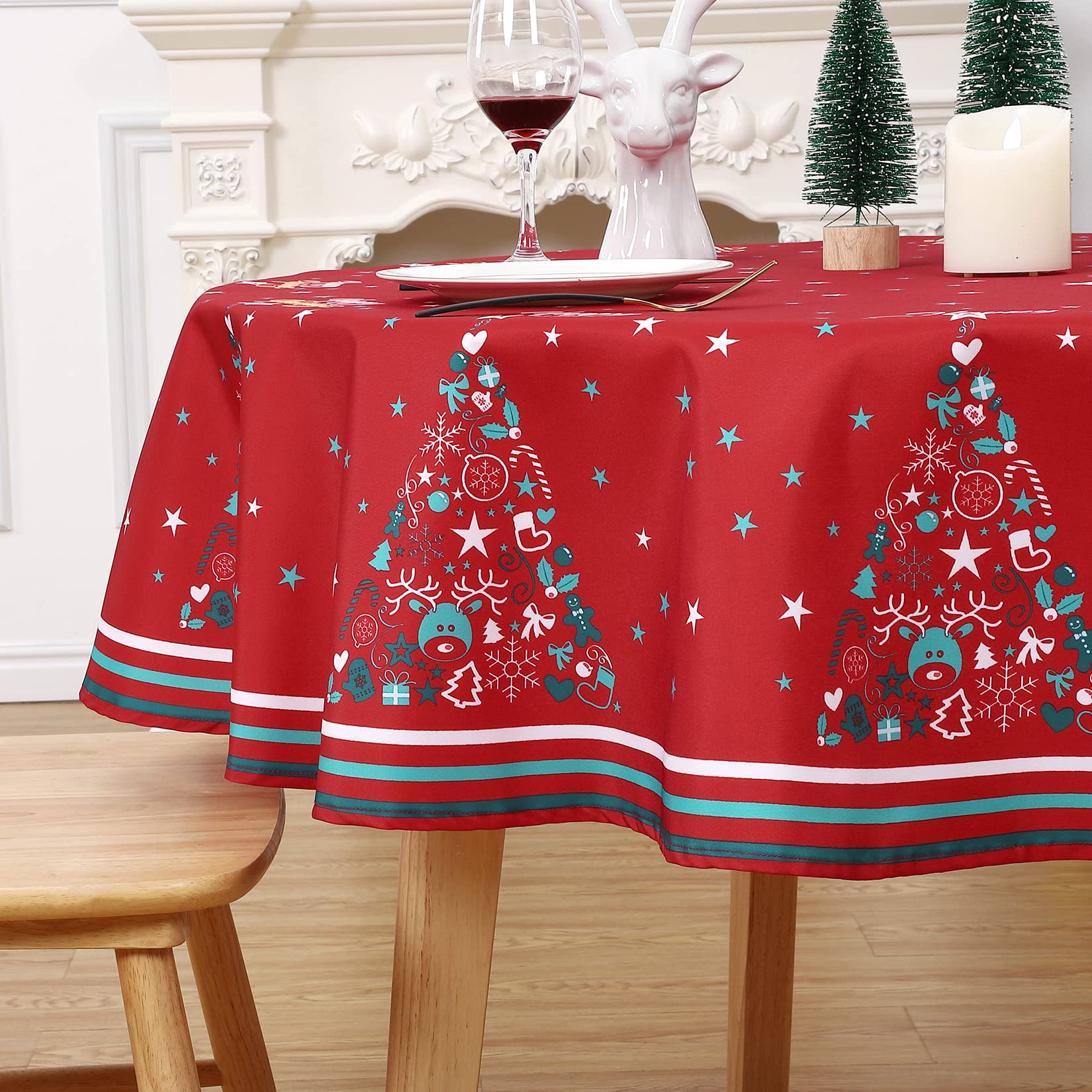 christmas round table cover