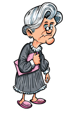 old lady cartoon images