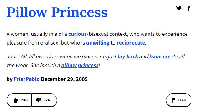 pillow princess urban dictionary